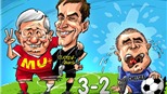 Biếm họa: Trọng tài Clattenburg giúp M.U "một chân" ở Premier League